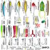 409/239/193/133/83pcs Fishing Lures Kit for Topwater Bait Rigs Tackle Kit for Bass Trout Salmon Fishing Accessories
