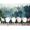 Foggy Forest Woodland Wallpaper Green Nature Landscapes Wall Murals For Bedroom Living Room Home Decor Wallpaper