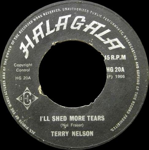 

7-дюймовая пластинка ТЕРРИ НЕЛЬСОН - Я пролью больше слез / Беспомощный Blu HG20 Halagala 1966 Великобритания Соул/Фанк Б/У