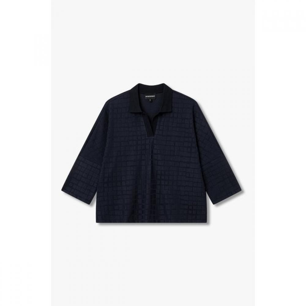 Emporio Armani Women S V Neck Polo Knit A526126515 S