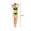 1/64 Girl Figures Beach Swimsuit Woman Character Handpainted Resin Miniature Scenes for Collections