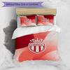 Monaco FC Printed 3PCS Bedding Set Breathable Duvet Cover with Pillowcases Decorative Bed Linen for Bedroom Home