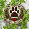 Welcome Paw Print Sign. 8x8 Inch Round Aluminum Decor for Bars, Cafes & Clubs.