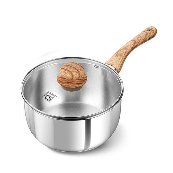 

Stainless Steel Sauce Pan with Glass Lid 2QT 3QT Non Stick Sauce Pan Soup Cooking Pot Induction Kitchen Sauce Stew Pot Cookware