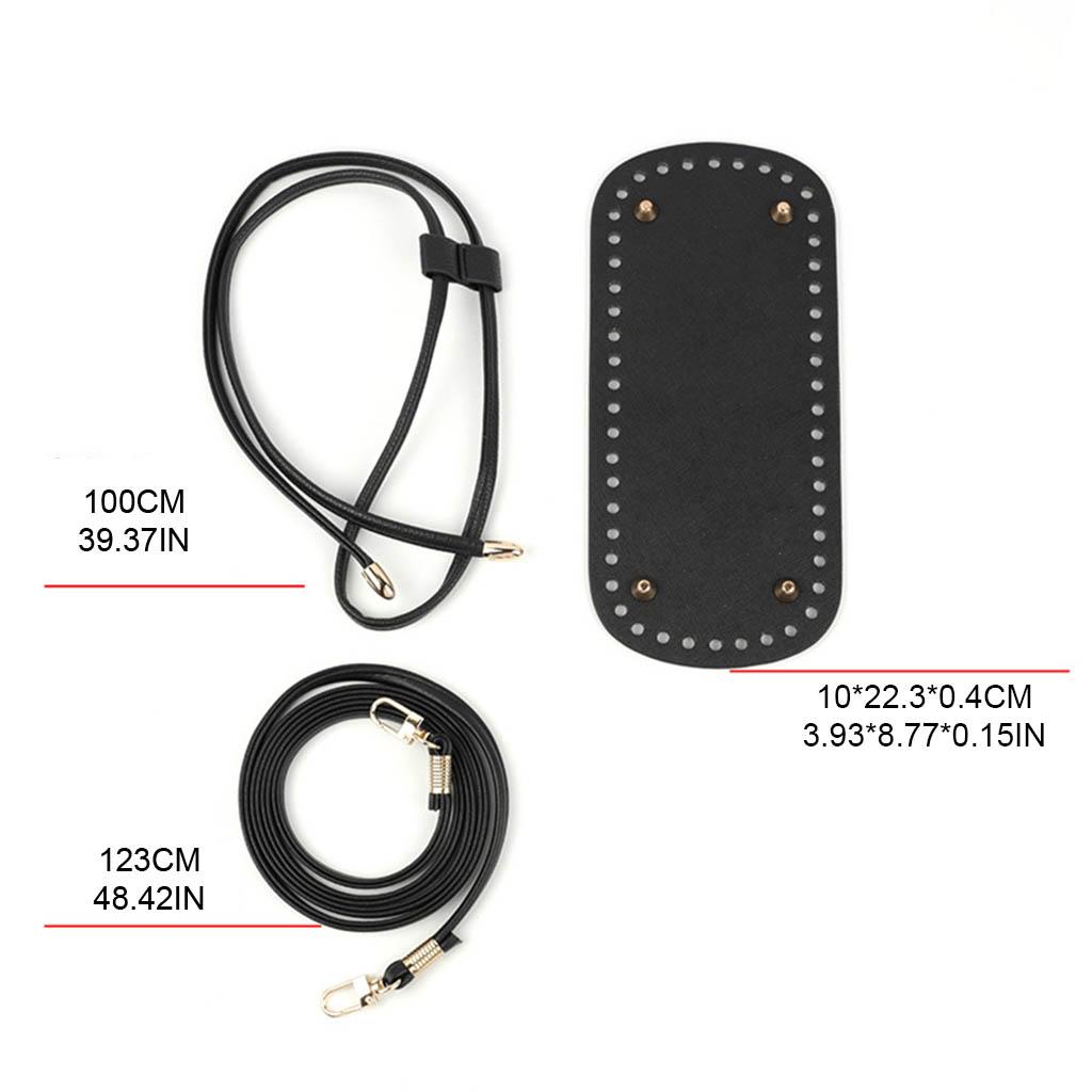 3 Packs Set PU Leather Bag Bottom DIY Purse Making Accessories Knitting Crochet Bags DIY Crochet Bucket Bag
