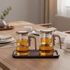 One Click Magnetic Switch Water Separation Inner Container Teapot Clear Filter Tea Cup  Tea Room
