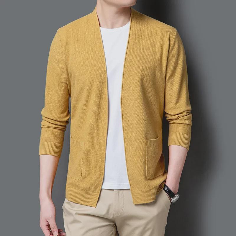 

2025 Korean Knit Solid Color Cardigan Sweater 4XL синій