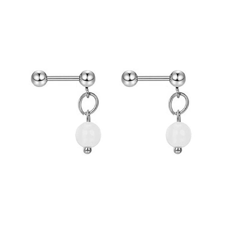 

1 шт., серьги-гвоздики из нержавеющей стали ярких цветов, шапка-гвоздик из бисера, серьги-гвоздики с резьбой, винт, ювелирные изделия для пирсинга