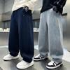 Spring & Autumn Korean Style Boys' Casual Pants 2025 - Kids Sports Pants for Medium and Large Children with Curved Legs