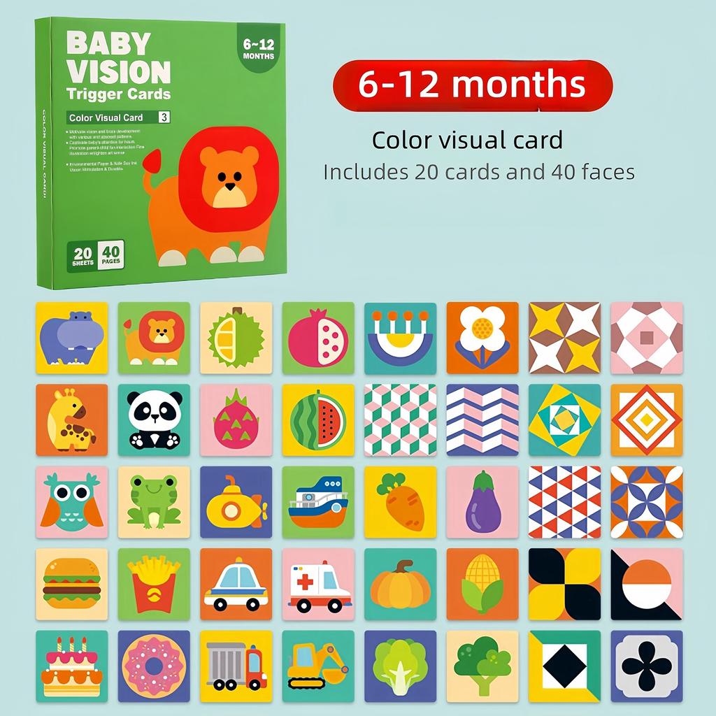 High Contrast Baby Cards, Color Baby Flashcards Newborn Toys, Suitable For Baby Visual Stimulation Brain Sensory Development