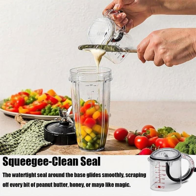 Multi-Functional 4-In-1 Adjustable Measuring Cup  Measuring Cup with Scraper-Style Seal Base Measurings Cube Cups For Cooking Baking Ingredients