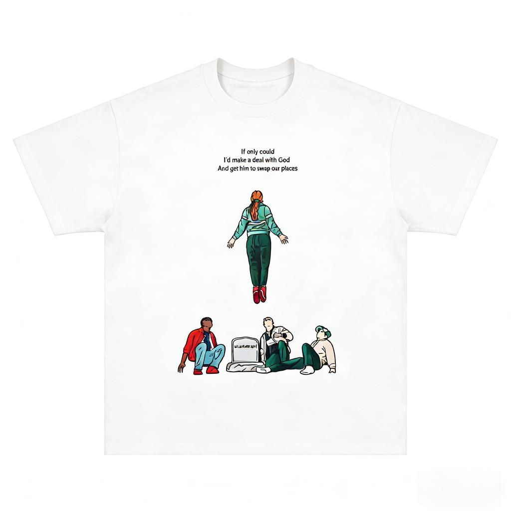 Modisches Retro-T-Shirt aus 100 % Baumwolle für Damen und Herren – Sommer, Herbst, Alltag, Outdoor, Sport, Party, Freizeit, Streetwear, Kurzarm