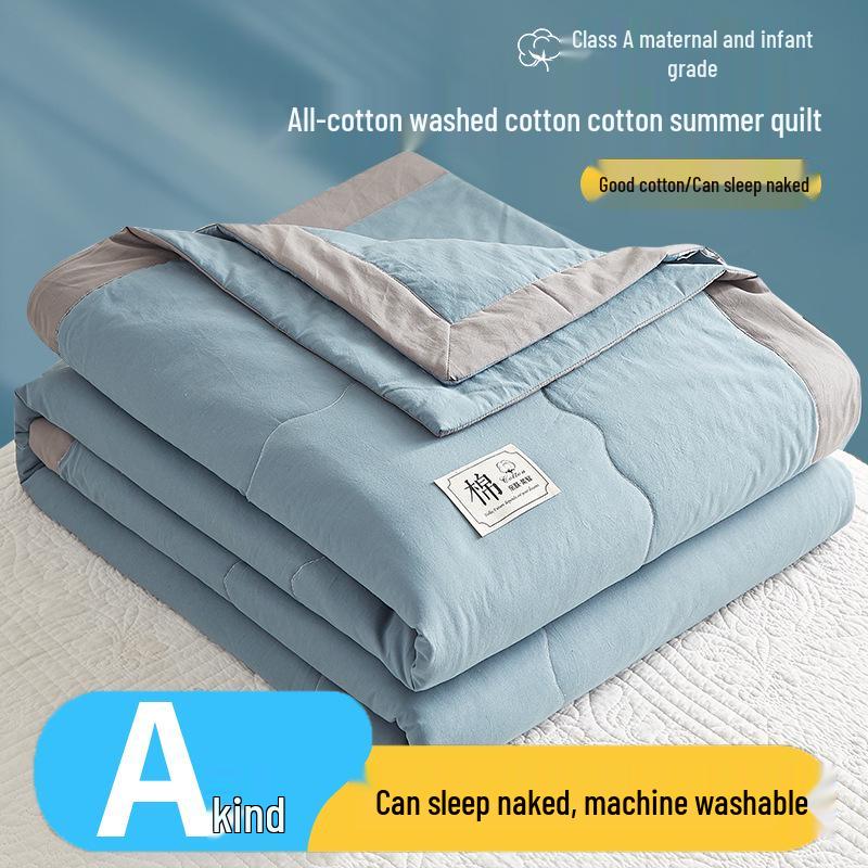 

Летнее одеяло из хлопка Синьцзяна класса А: Чистый хлопок, прохладный, машинная стирка, подходит для кондиционера, одинарный тонкий чехол и подкладка 110x150cm Children s Quilt