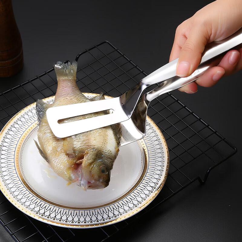 JingJingRS 304 Stainless Steel Multi-Purpose Food Spatula Tong