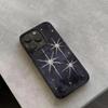 Unique Artistic Glittering Stars Night Sky Pattern Phone Case for iPhone 17 16 15 14 11 12 13 Pro Max Plus Back Cover