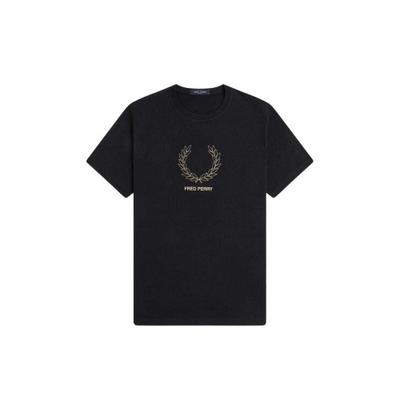 Fred Perry Mens Wreath Logo Regular T-Shirt