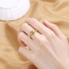 Lindon Classic Copper Alloy Zircon Ring Ladies Jewelry Wedding Promise Party Gift