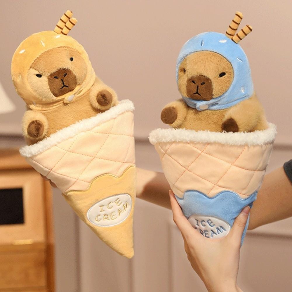 Detachable Capybara Plush Toy Ice Cream Cone Capybara Stuffed Doll Friends Holiday Present