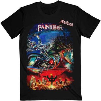 Judas Priest Painkiller Black Retro Mens TShirt Loose Fit Pure Cotton Unisex Streetwear Top Graphic T Shirts Vintage T Shirt