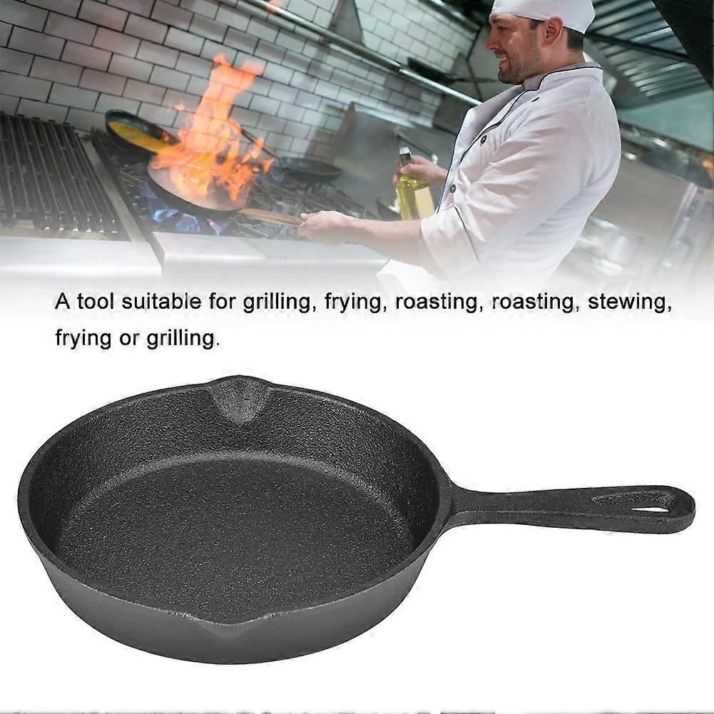 16cm/20cm Cast Iron Skillet Frying Pan, Non-Stick and Burnt Resistant