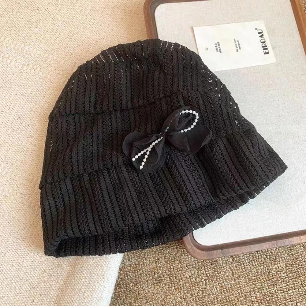 Sweet Beanies Hat Breathable Knitted Hat Casual Flower Pullover Hat  Outdoor
