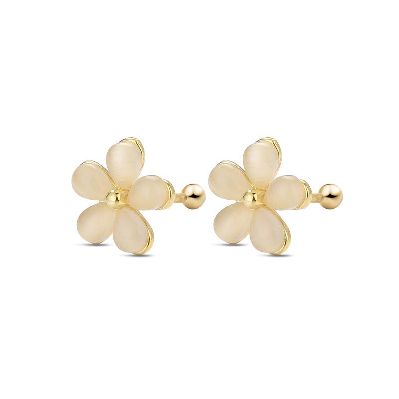 

1 пара сережек Ins Opal Flower для женщин, серьги для хряща уха 1 Pair