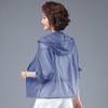 Damen Sommer Große Größe Leichte Lockere Strickjacke Mit Kapuze Sonnenschutz Winddichte Jacke