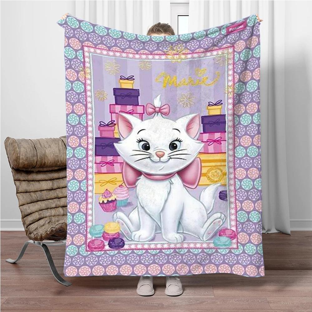 31 Style Disney Cute Cat Marie Printed Blanket Soft Warm Throw Flannel For Children And Adult Bed Sofa Outdoor Travel Girl Gifts