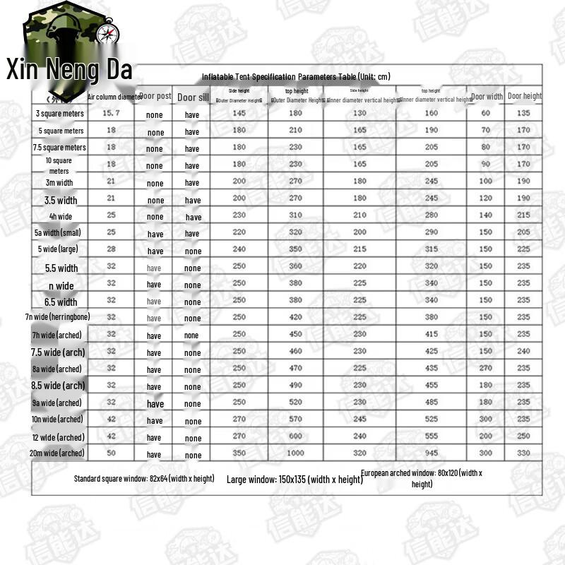 Xinnengda Large Camouflage Inflatable Command Tent