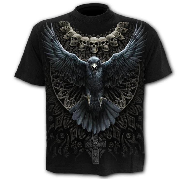 Skull skull punk streetwear T-shirt shirt costumes polyester Black 2XL