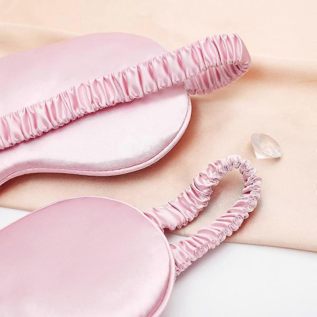 Dww-(rose) soft and smooth double-layer silk sleep masks with elastic band, comfortable sleep mask, blocks light for women and men, nighttime sleep, t