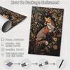 Vintage Fox Poster William Morris Wall Art Print Retro Mid Century Animal Country Floral Cottagecore Dark Academia Decor Canvas Prints Gothic Posters