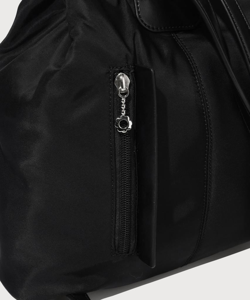 Covernat Woman Clover Heart Nylon Ribbon Backpack Black