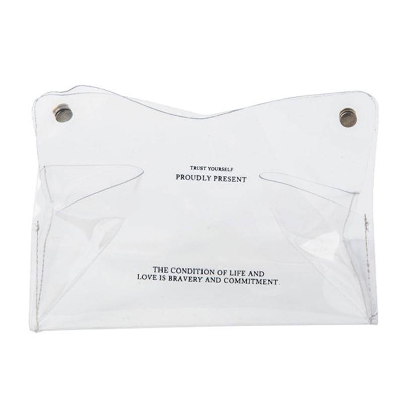 

Прочный ПВХ Держатель для хранения салфеток для дома и офиса Элегантный дизайн Сохраняет салфетки сухими и удобными для переноски прозрачный белый