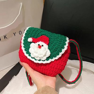 2026 Winter Textile Solid Color New Shoulder Bag Solid Color Trendy Christmas Crossbody Bag Soft Versatile Commuting Handbag