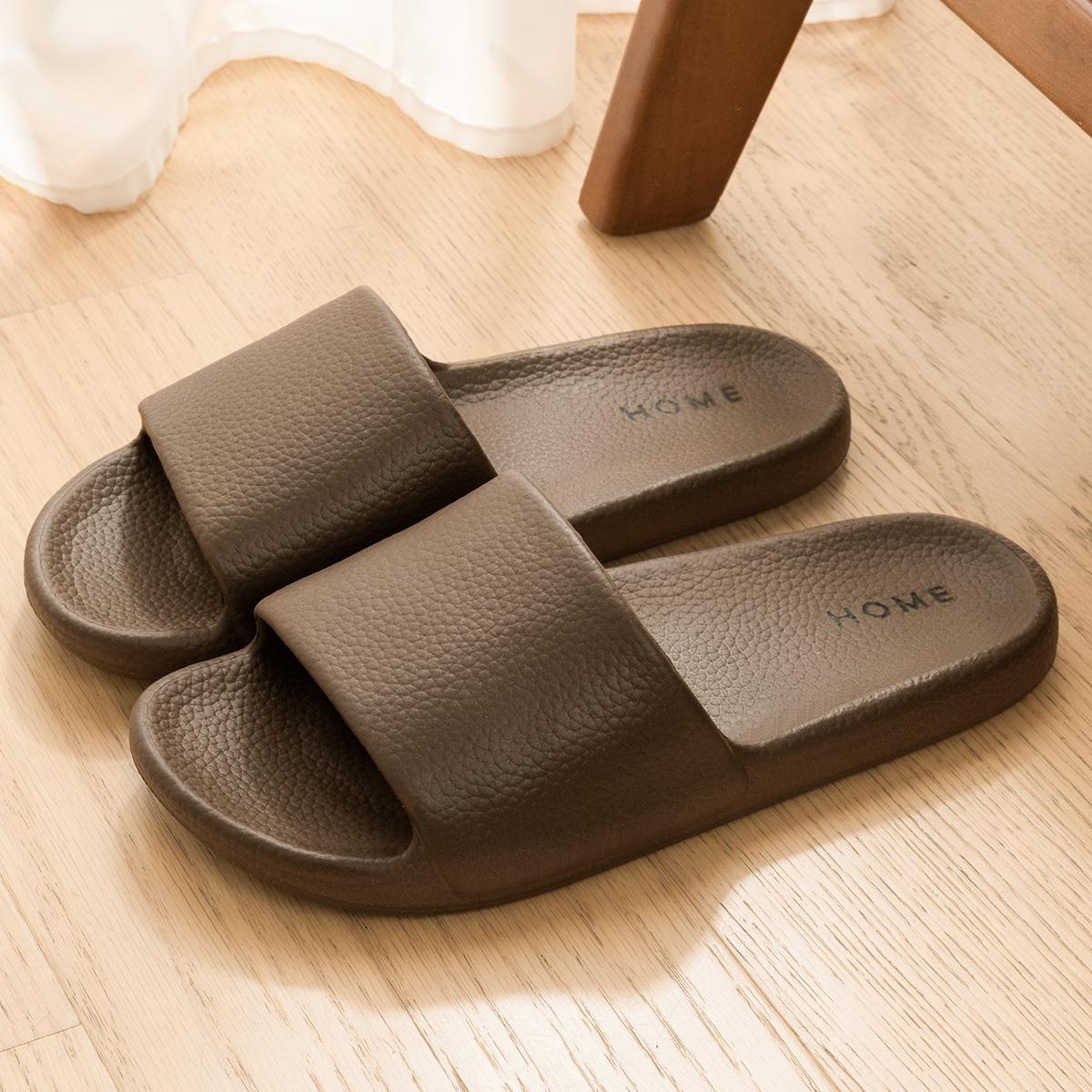 

Summer Women Home Slippers Flat EVA Indoor Slides Soft Comfortable Non-slip Slippers Breathable Lightweight Men Bathroom Slippers 40-41 коричневий