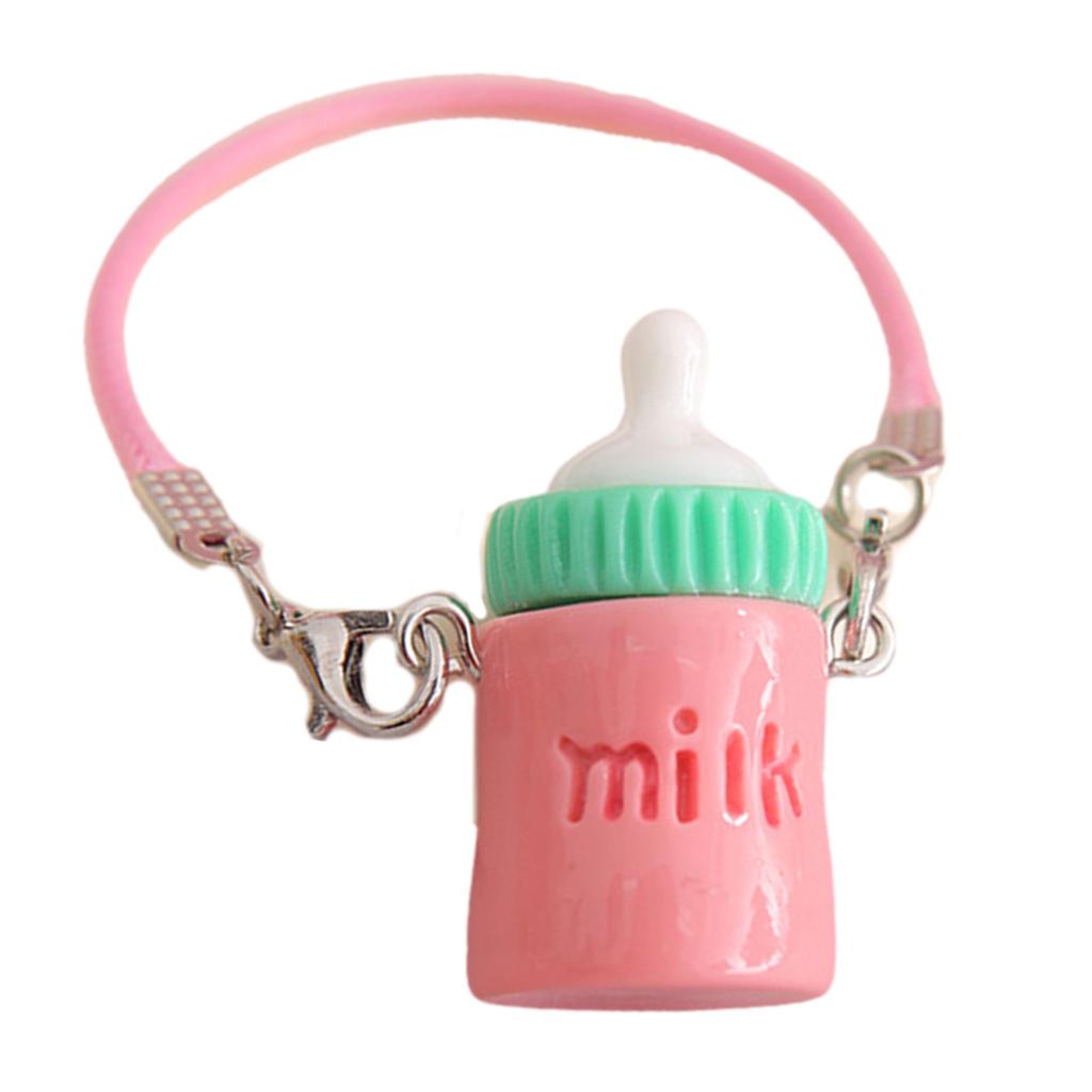 Multipurpose Small Water Bottle Charm Resin Keychain Accessory Convenient for Girls Dollhouse Decoration Gifts