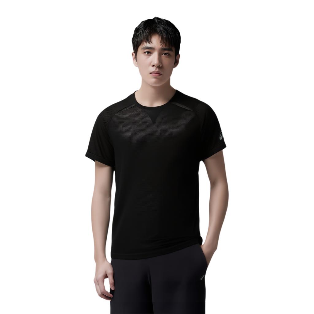 Asics Comfortable Moisture-Wicking Breathable Short Sleeve T-Shirt Men Tops Black 2031D786-001