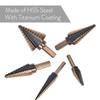 4241 Cobalt Multiple Hole 50 Sizes Step Drill Collection Tools Aluminum Case Metal Drilling Tool designed for Metal Wood Step Cone Drill Bit