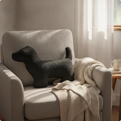 Comfortable Dog Shaped Pillow | Cuddly, Throw Pillow, Skin Friendly, for