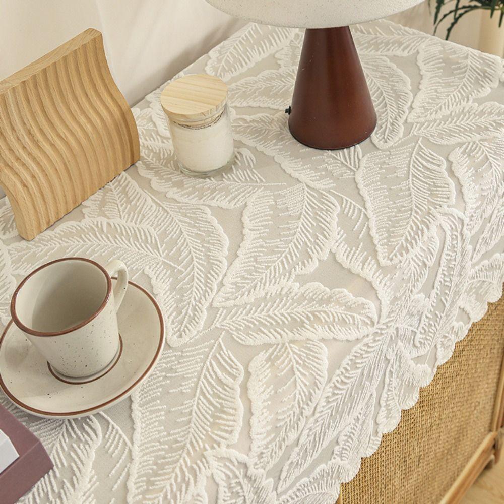 Dustproof Lace Tablecloth Openwork Design Square Tablecloth Retro Tea Table Cloth  Wedding Party