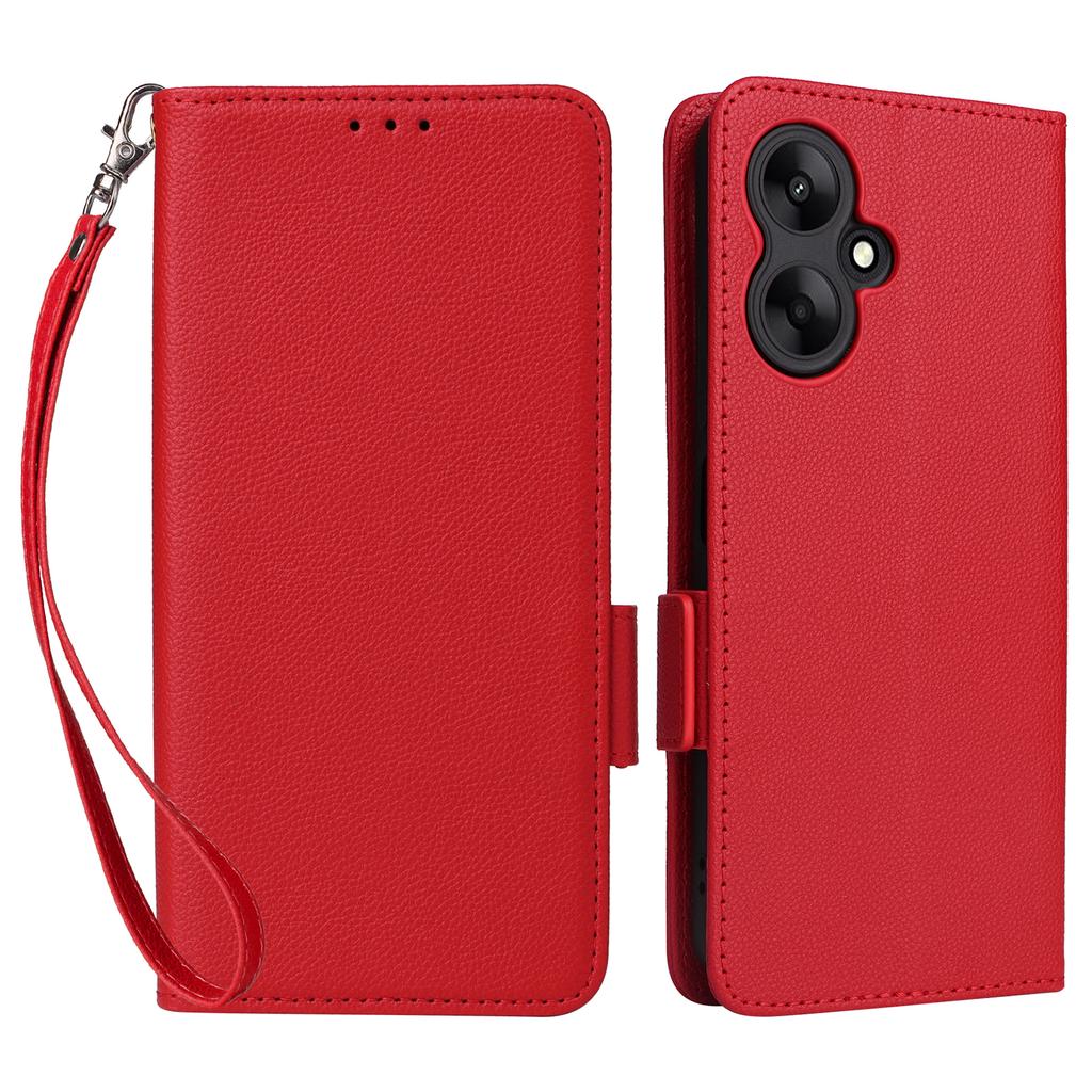 For Xiaomi Redmi 13C 5G/Redmi 13R 5G/Poco M6 5G Case with Wrist Strap Leather Cell Phone Cover