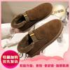 Independent station wishes foreign trade large size winter velvet thickened warm outer wear non-slip one pedal snow boots women