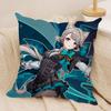 Lynette Genshin Impact Cute Cushion Cover Silky Short Plush Invisible Zipper Dustproof Sofa Pillow Case For Home Decor