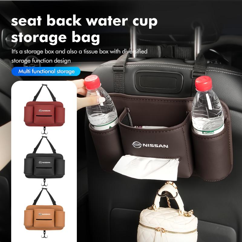 Car Seat Back Storage Bag Organizer Hanging Auto Accessories For Nissan LPulsar Skyline Patrol Navara Micra X-Trail