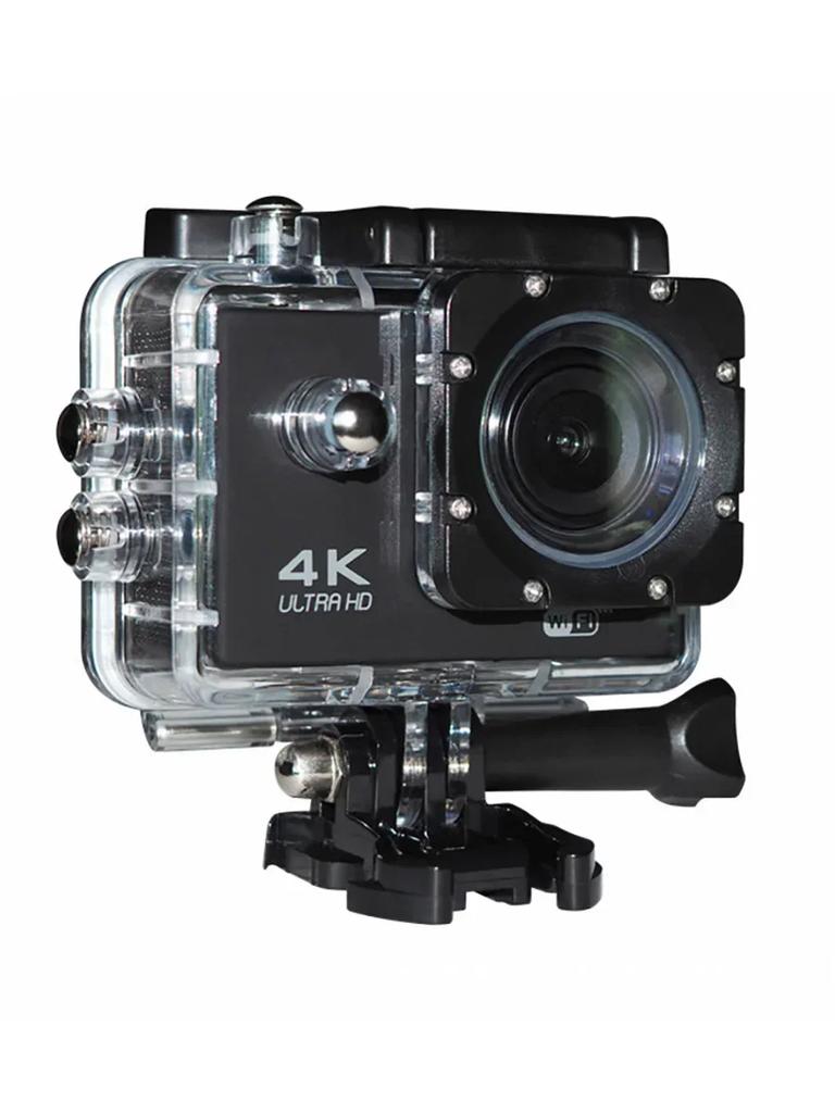 Ultra HD 4K Action Camera with WiFi - 30fps Waterproof Sports Camera (170° Wide Angle, 2.0" Screen) for Helmet & Underwater Use