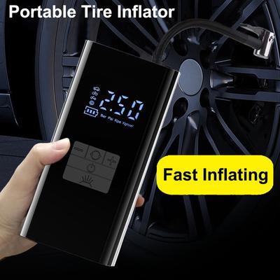 Air Compressor Digital With LED Light Wireless JN058 Portable Inflator Tire Air Pump LCD Display Portable Tire Pressure Gauge