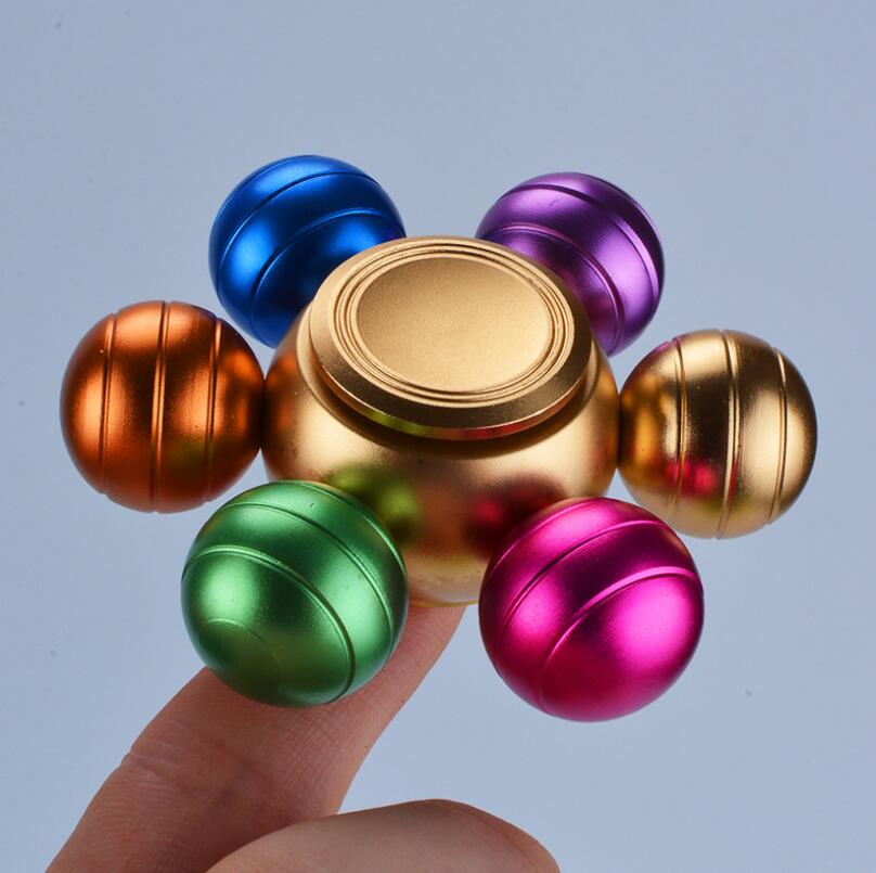 Colorful Six Bead Metal Fidget Spinner Fingertip Gyroscope Stress Relieving Anti Anxiety ADHD Children's Toy Adult Ansiedad