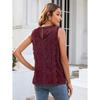 Nuovo Top Estivo Monocolore da Donna con Intrecci in Pizzo Sexy a Spallina Lavorato a Maglia Top in Pizzo
