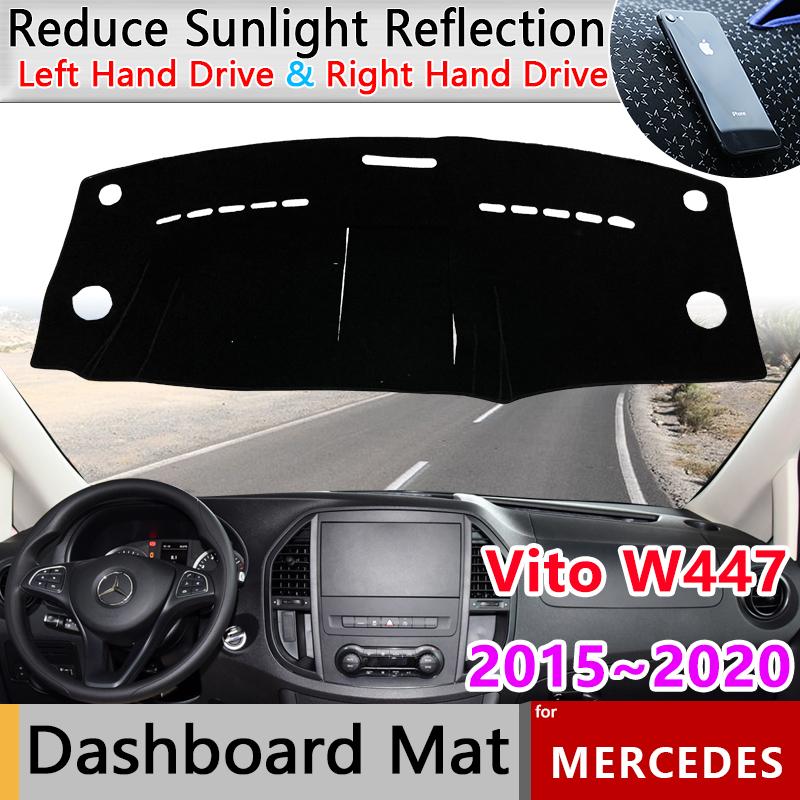 

Крышка приборной панели Коврик для коврового покрытия для Vito W447 MK3 V-Class Valente Metris 2015 ~ 2020 Солнцезащитный козырек